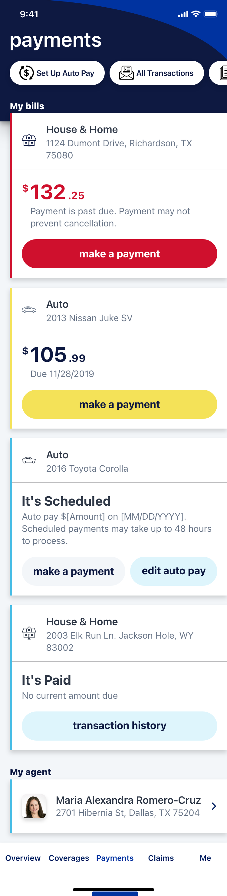 Payments — bills